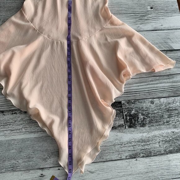 Vintage Union Made Lily Of France Midi Slip Dress Handkerchief Hem Nightgown - Picture 13 of 14